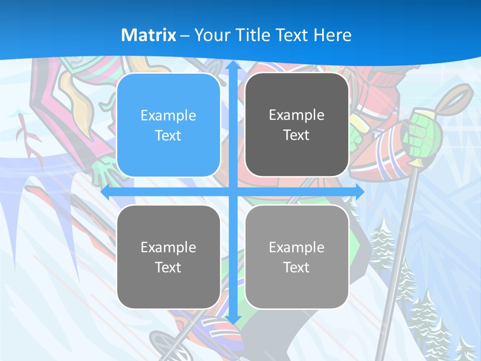 A Skier Is Skiing Down A Snowy Hill PowerPoint Template