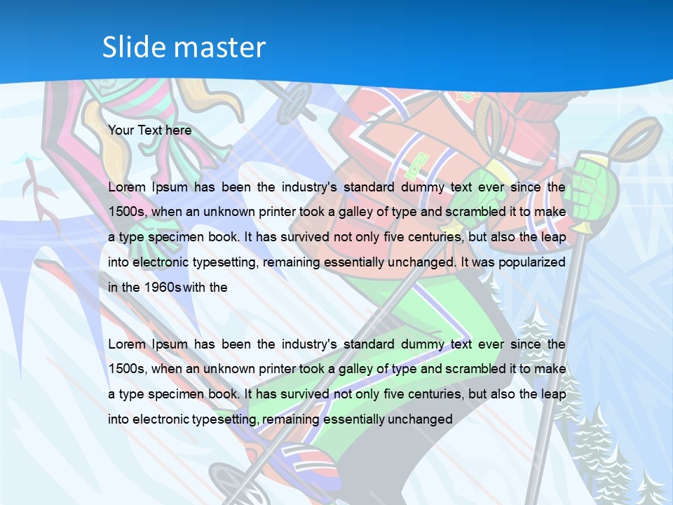 A Skier Is Skiing Down A Snowy Hill PowerPoint Template