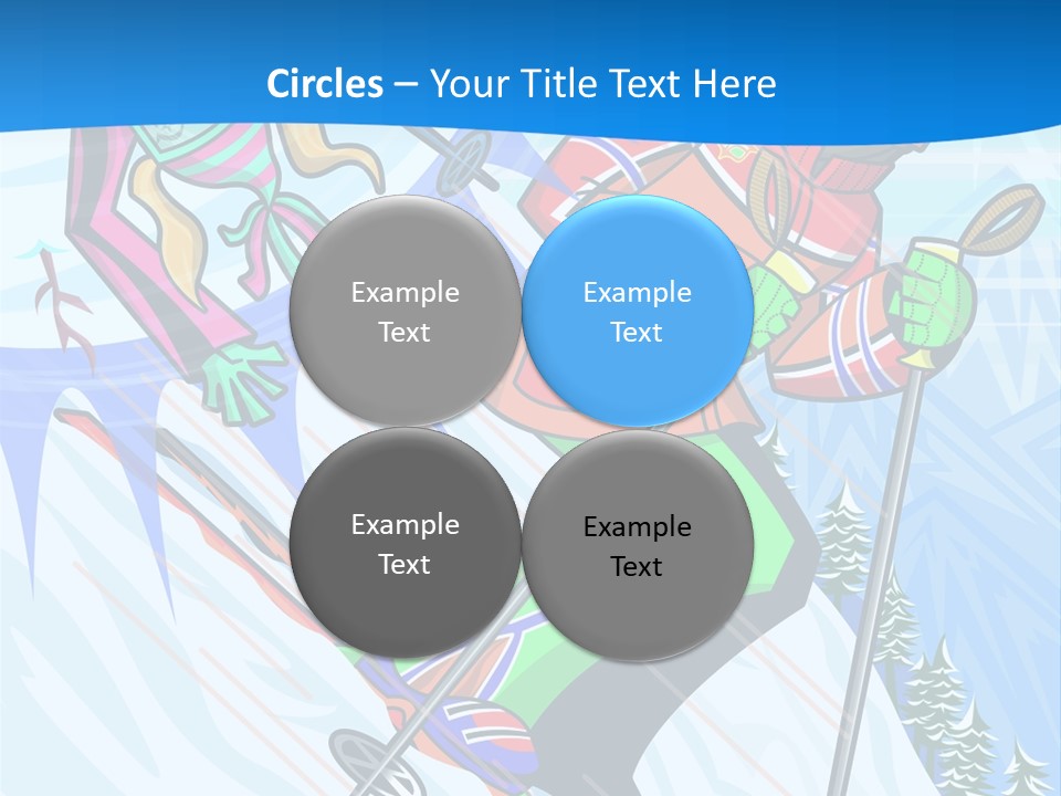 A Skier Is Skiing Down A Snowy Hill PowerPoint Template