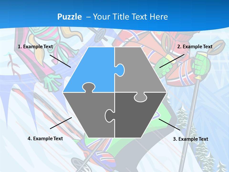 A Skier Is Skiing Down A Snowy Hill PowerPoint Template