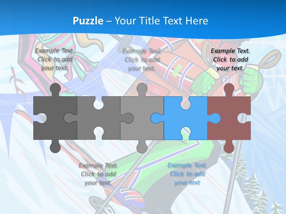 A Skier Is Skiing Down A Snowy Hill PowerPoint Template