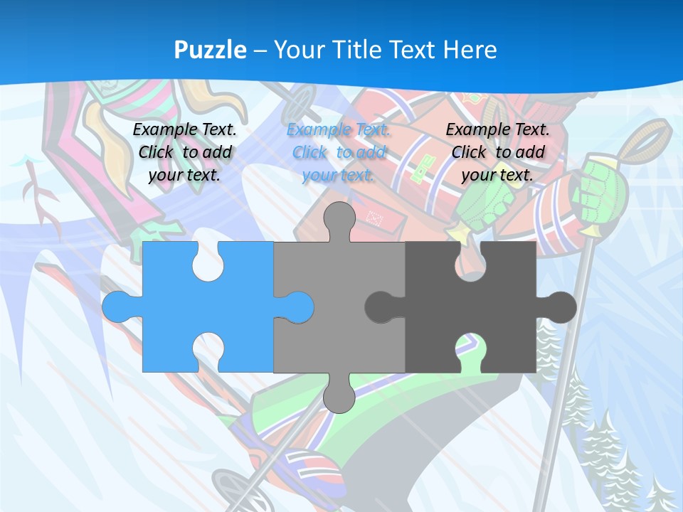 A Skier Is Skiing Down A Snowy Hill PowerPoint Template