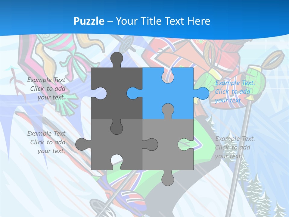 A Skier Is Skiing Down A Snowy Hill PowerPoint Template