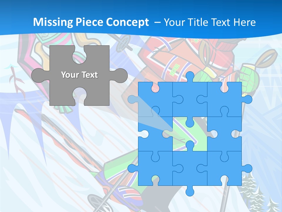 A Skier Is Skiing Down A Snowy Hill PowerPoint Template