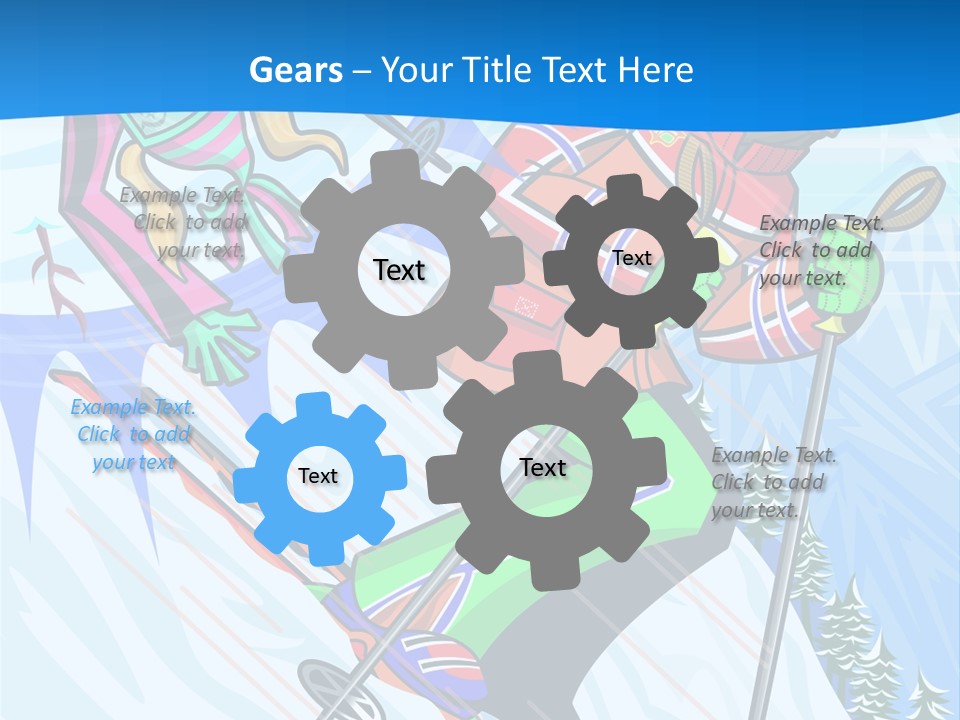 A Skier Is Skiing Down A Snowy Hill PowerPoint Template
