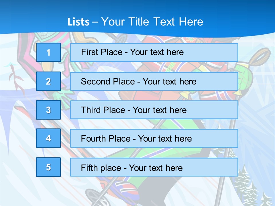 A Skier Is Skiing Down A Snowy Hill PowerPoint Template