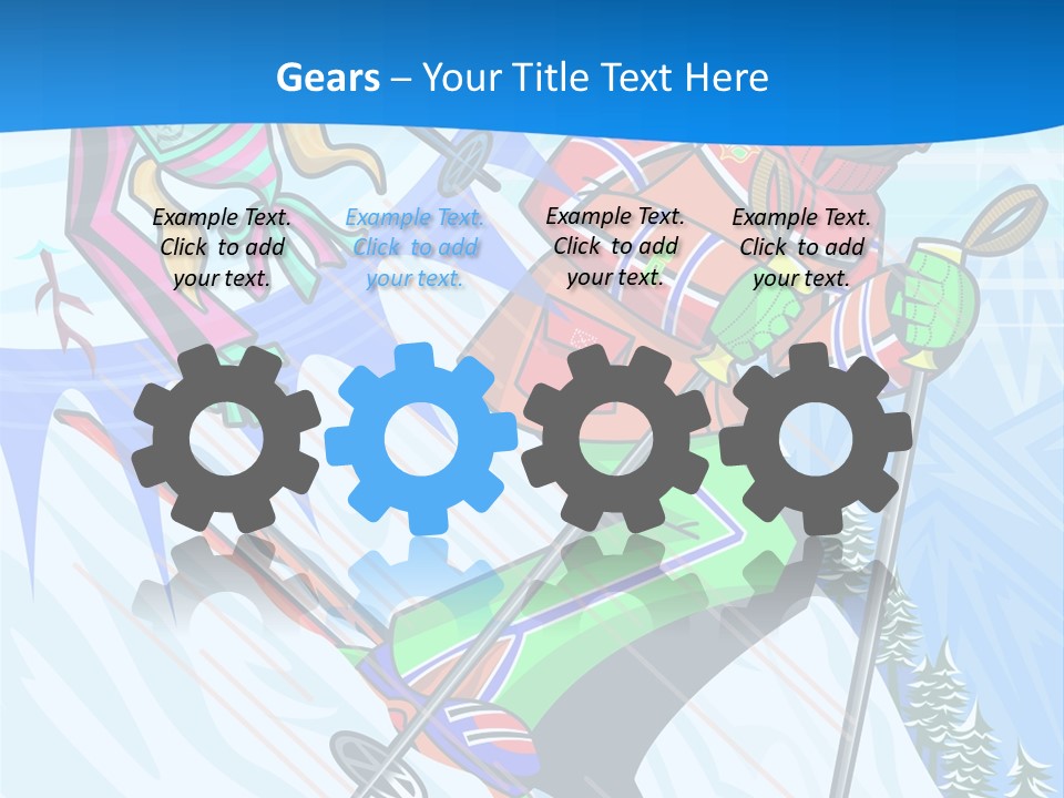 A Skier Is Skiing Down A Snowy Hill PowerPoint Template