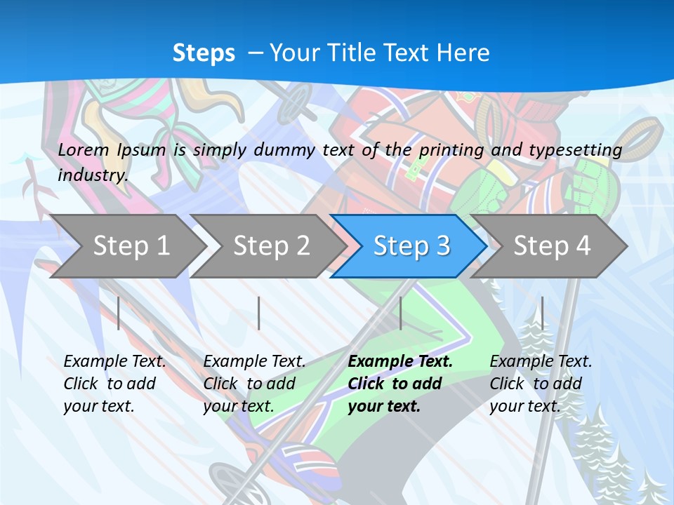 A Skier Is Skiing Down A Snowy Hill PowerPoint Template