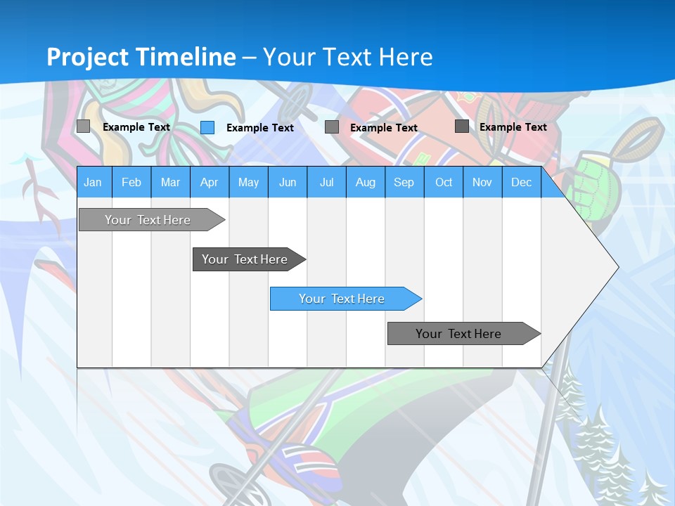 A Skier Is Skiing Down A Snowy Hill PowerPoint Template