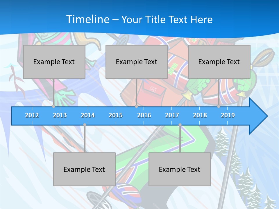 A Skier Is Skiing Down A Snowy Hill PowerPoint Template