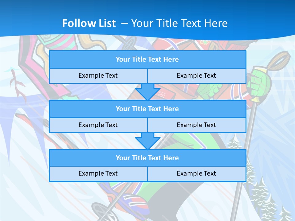 A Skier Is Skiing Down A Snowy Hill PowerPoint Template