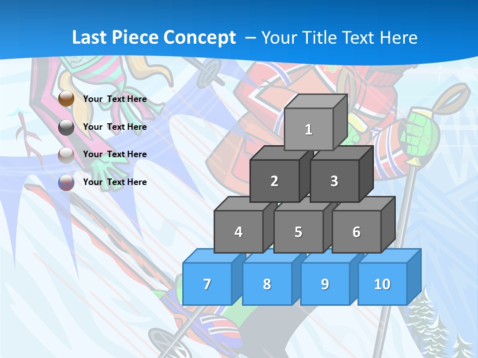 A Skier Is Skiing Down A Snowy Hill PowerPoint Template