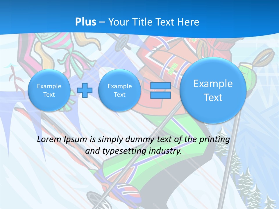 A Skier Is Skiing Down A Snowy Hill PowerPoint Template