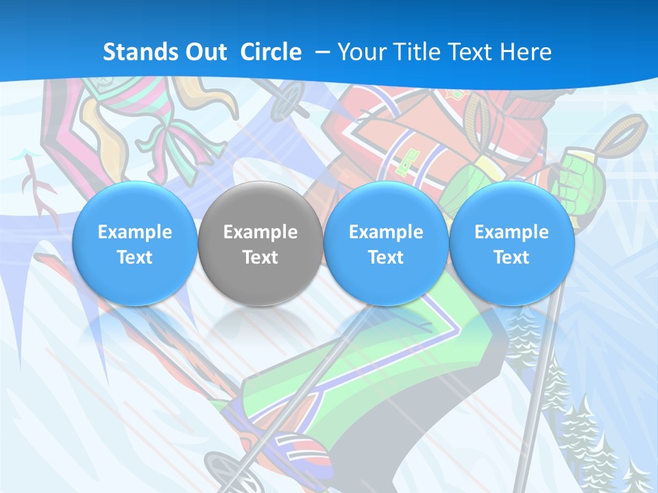 A Skier Is Skiing Down A Snowy Hill PowerPoint Template