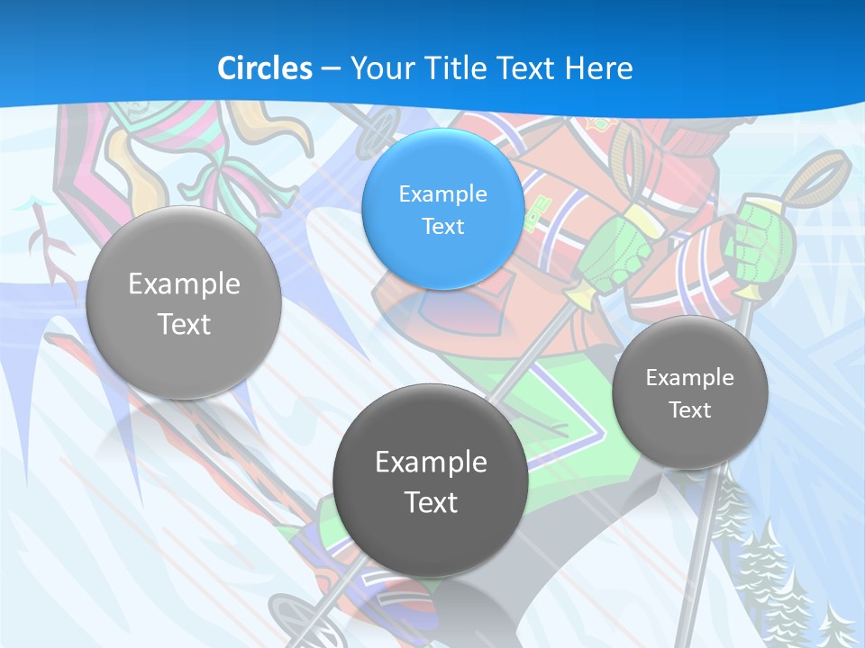 A Skier Is Skiing Down A Snowy Hill PowerPoint Template