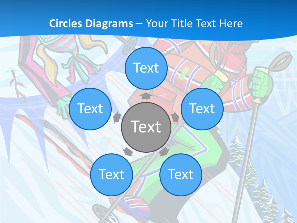 A Skier Is Skiing Down A Snowy Hill PowerPoint Template