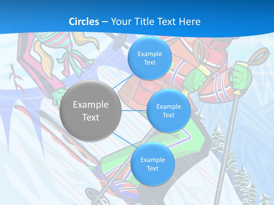 A Skier Is Skiing Down A Snowy Hill PowerPoint Template