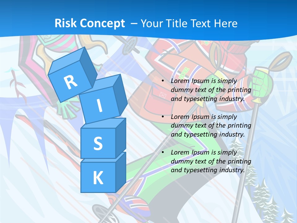 A Skier Is Skiing Down A Snowy Hill PowerPoint Template