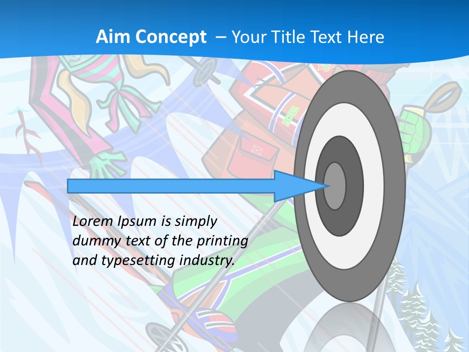 A Skier Is Skiing Down A Snowy Hill PowerPoint Template