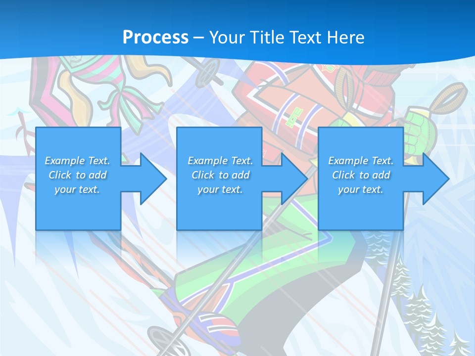 A Skier Is Skiing Down A Snowy Hill PowerPoint Template