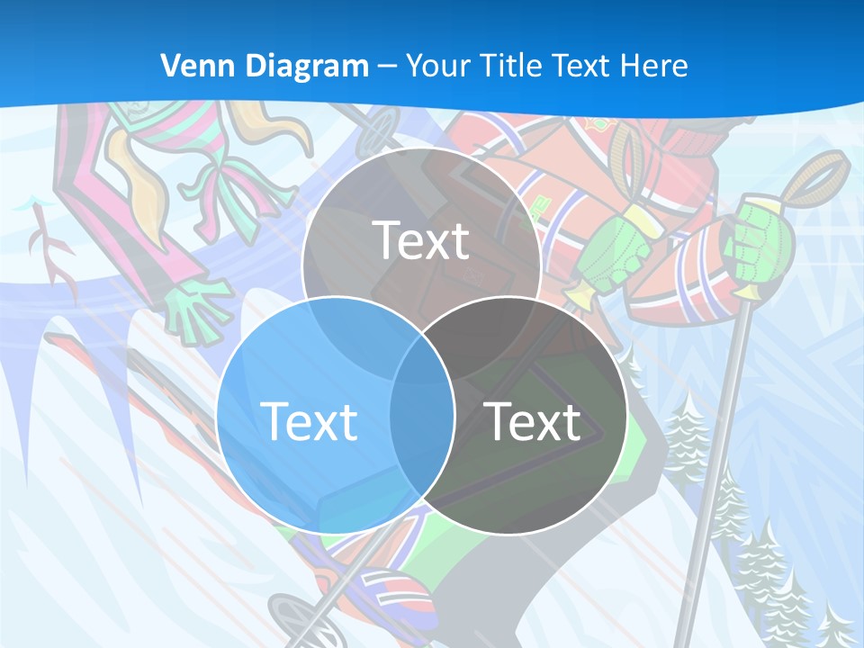 A Skier Is Skiing Down A Snowy Hill PowerPoint Template