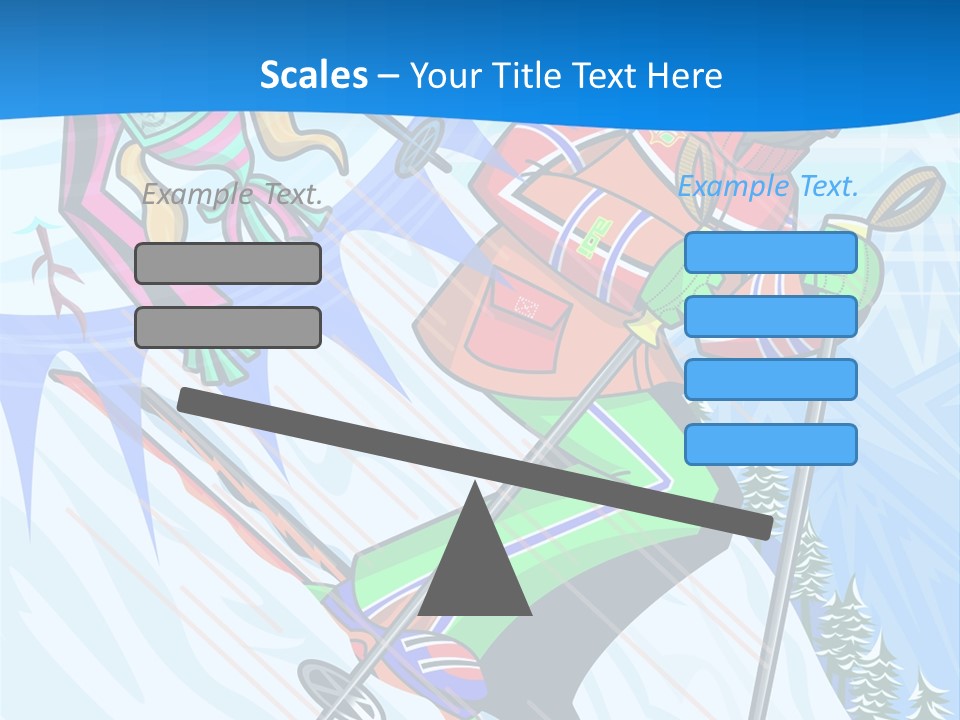 A Skier Is Skiing Down A Snowy Hill PowerPoint Template
