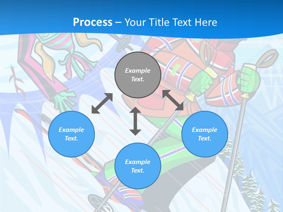 A Skier Is Skiing Down A Snowy Hill PowerPoint Template