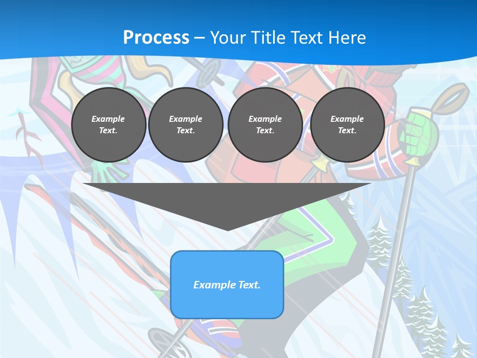 A Skier Is Skiing Down A Snowy Hill PowerPoint Template