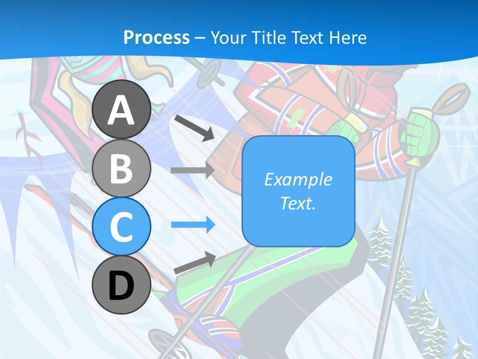 A Skier Is Skiing Down A Snowy Hill PowerPoint Template
