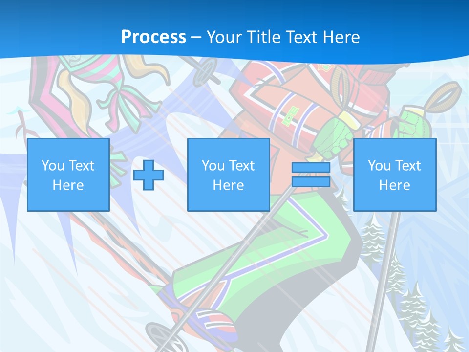 A Skier Is Skiing Down A Snowy Hill PowerPoint Template