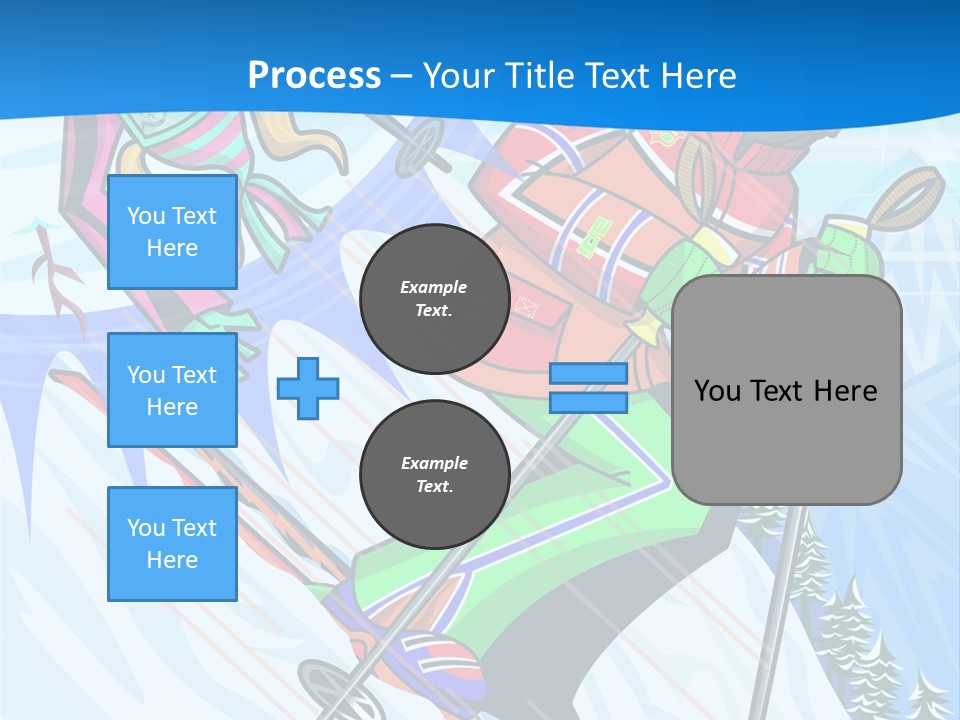 A Skier Is Skiing Down A Snowy Hill PowerPoint Template