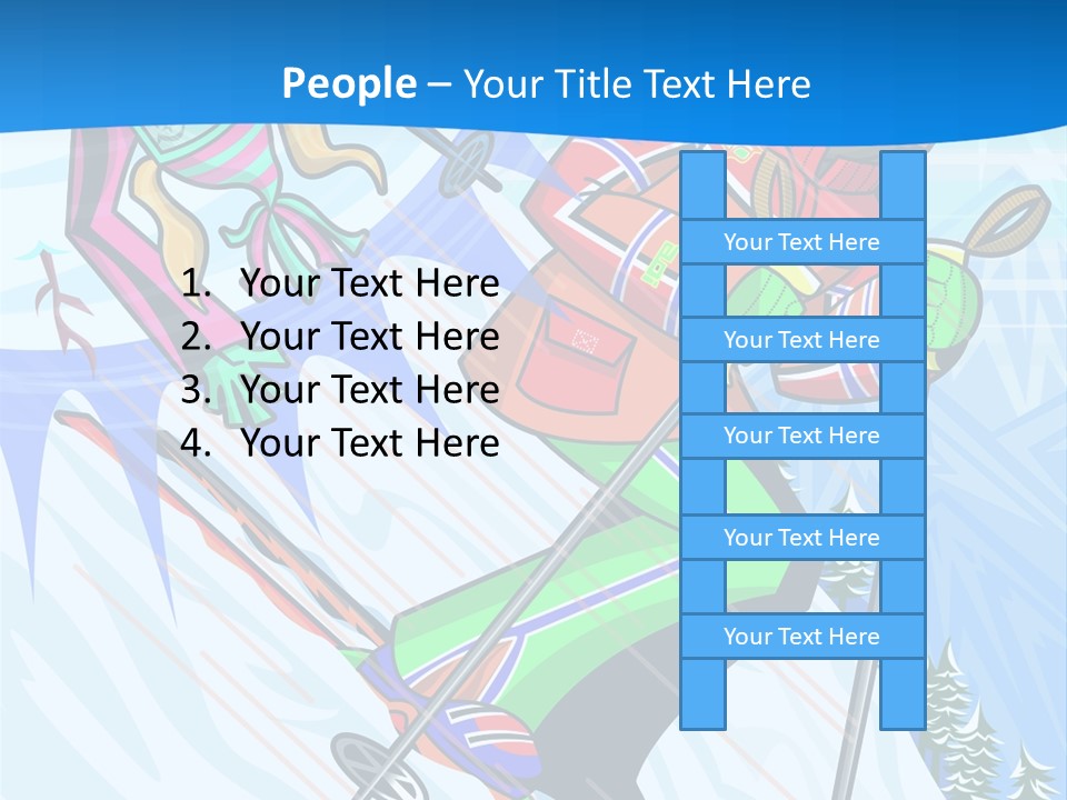 A Skier Is Skiing Down A Snowy Hill PowerPoint Template