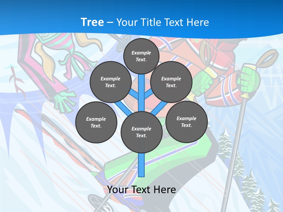 A Skier Is Skiing Down A Snowy Hill PowerPoint Template