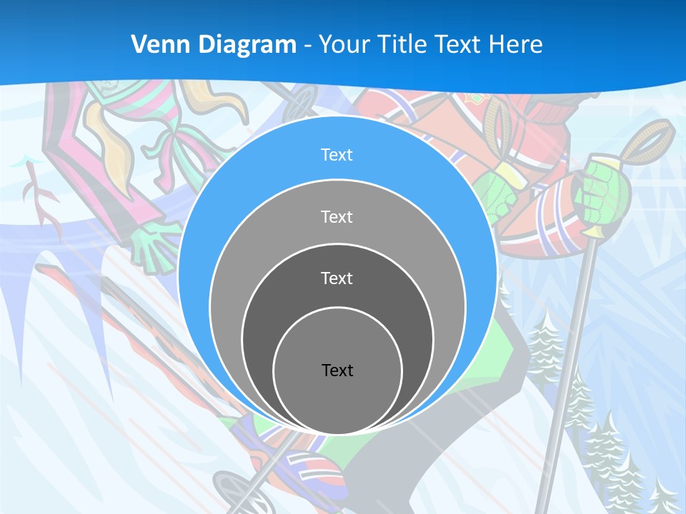 A Skier Is Skiing Down A Snowy Hill PowerPoint Template