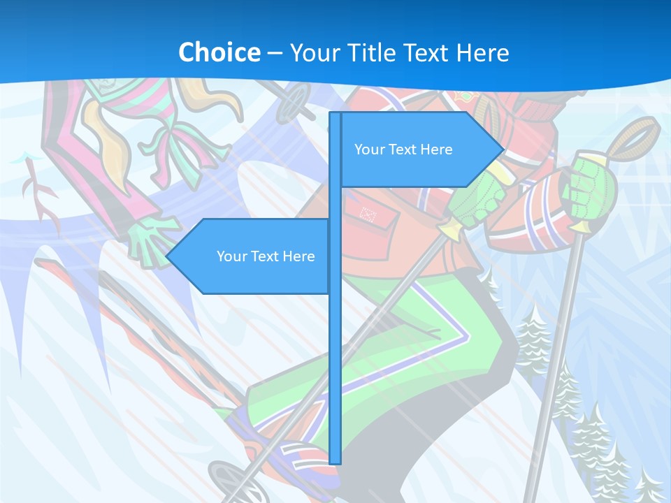 A Skier Is Skiing Down A Snowy Hill PowerPoint Template