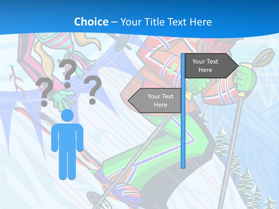 A Skier Is Skiing Down A Snowy Hill PowerPoint Template