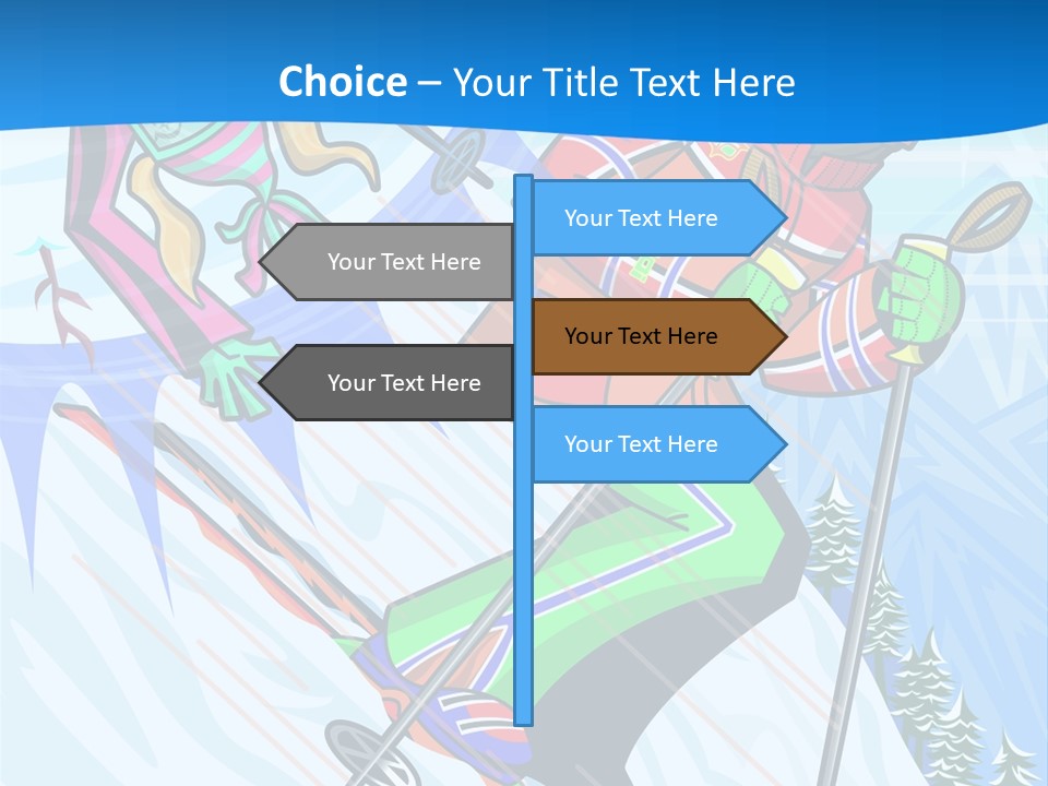 A Skier Is Skiing Down A Snowy Hill PowerPoint Template