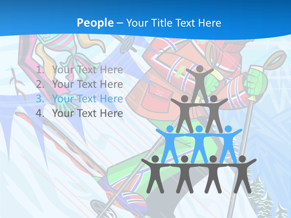 A Skier Is Skiing Down A Snowy Hill PowerPoint Template