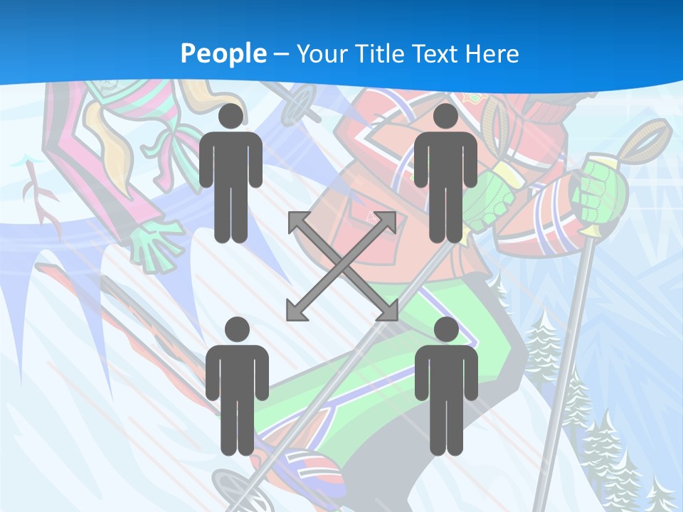 A Skier Is Skiing Down A Snowy Hill PowerPoint Template