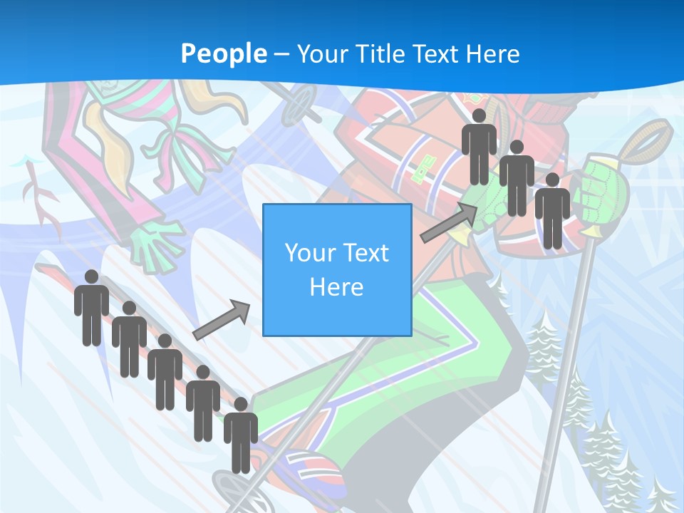 A Skier Is Skiing Down A Snowy Hill PowerPoint Template