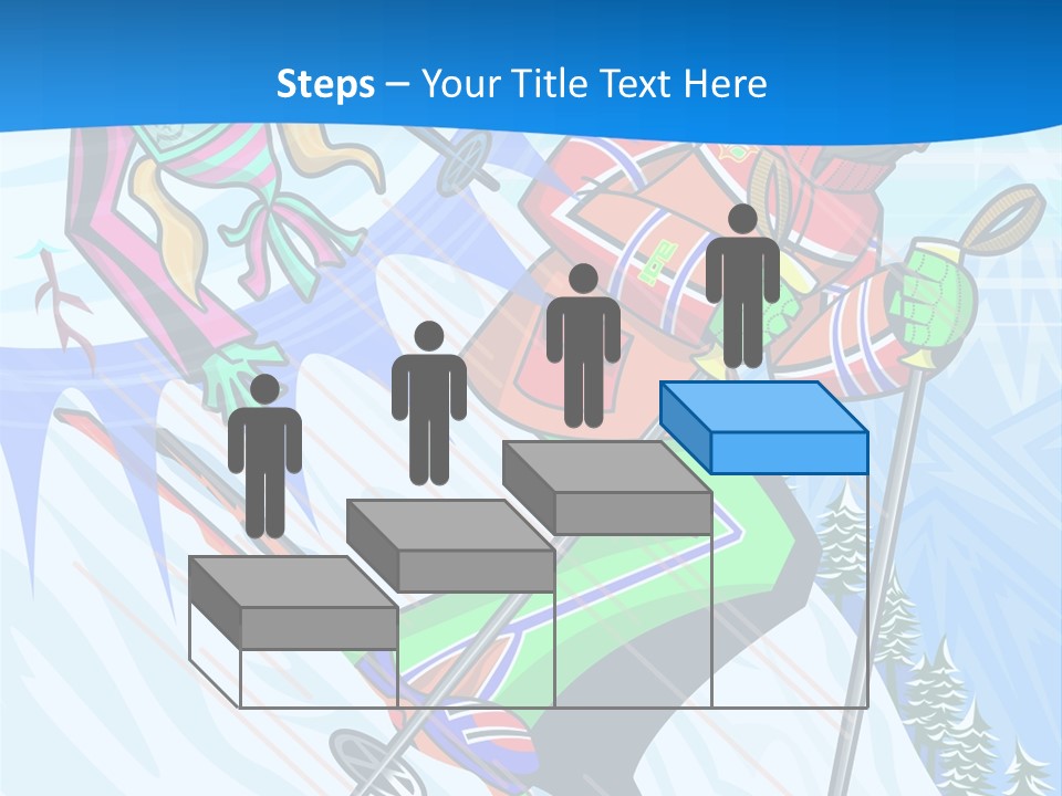 A Skier Is Skiing Down A Snowy Hill PowerPoint Template