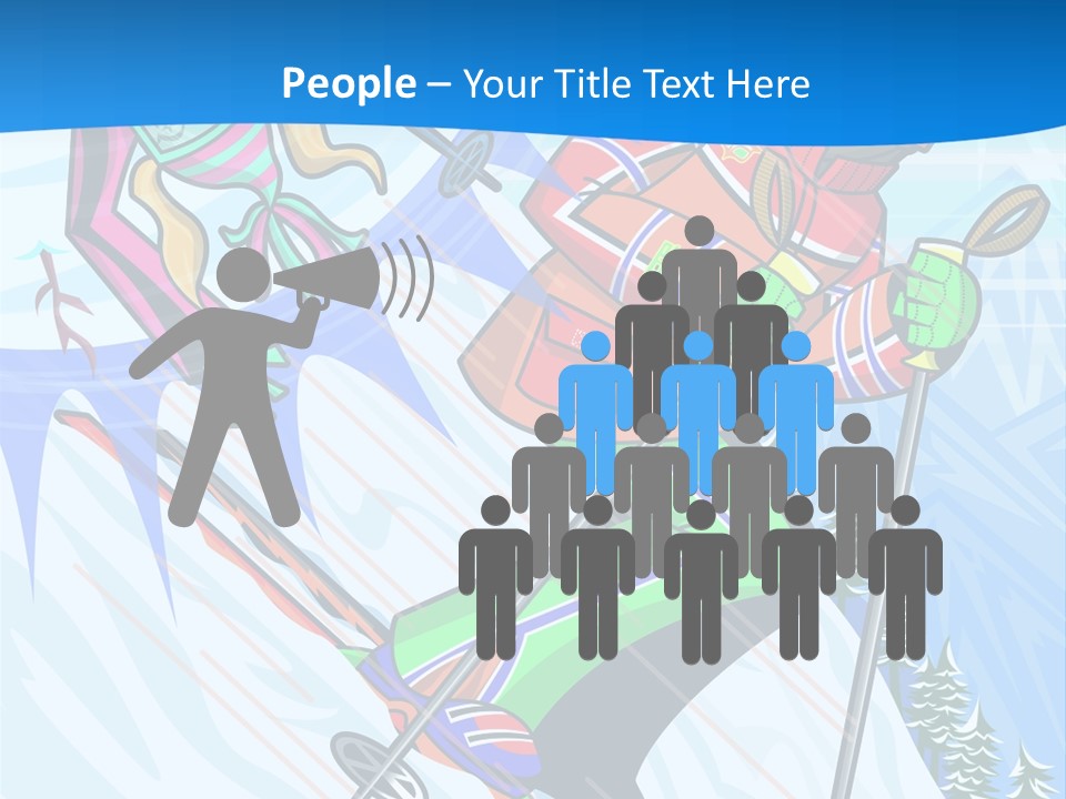 A Skier Is Skiing Down A Snowy Hill PowerPoint Template