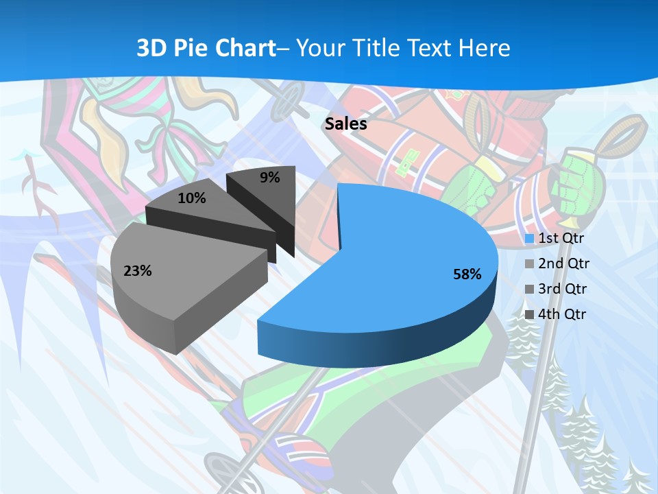 A Skier Is Skiing Down A Snowy Hill PowerPoint Template