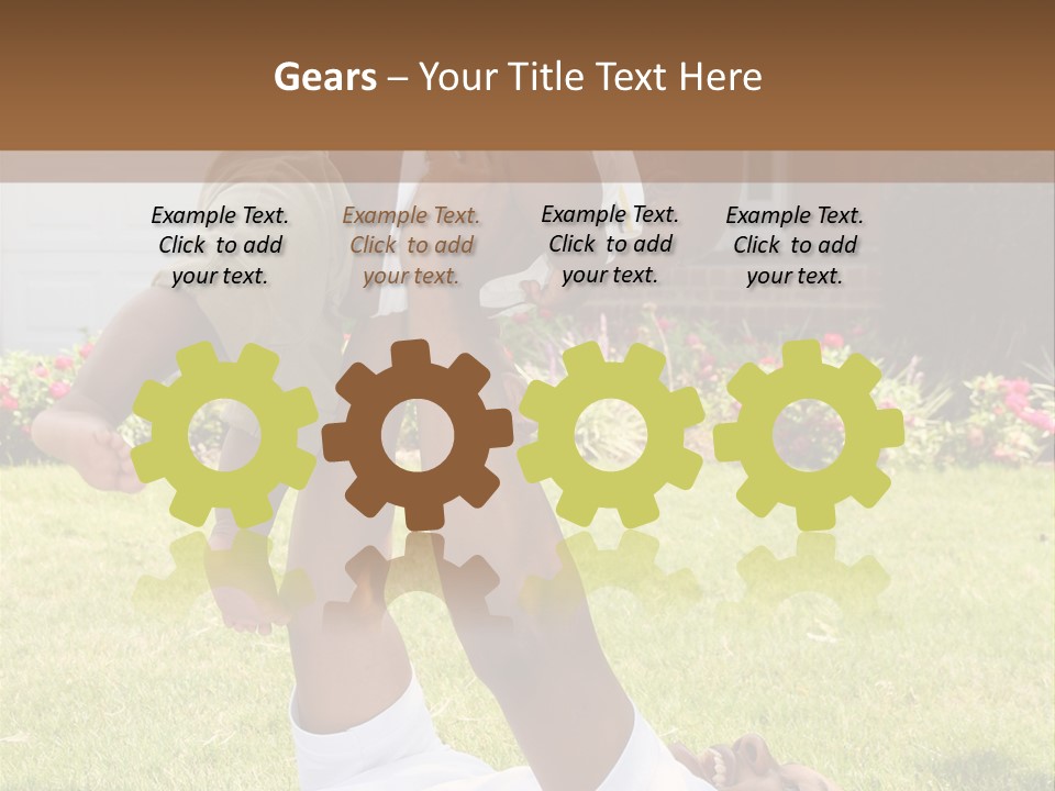 A Couple Of People That Are Laying In The Grass PowerPoint Template