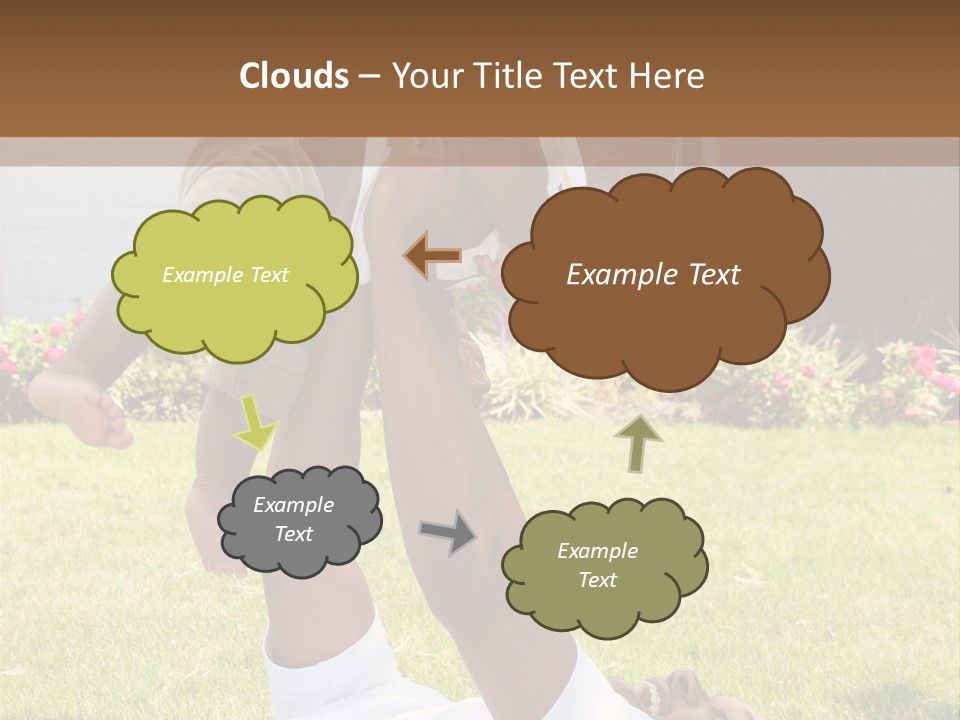 A Couple Of People That Are Laying In The Grass PowerPoint Template