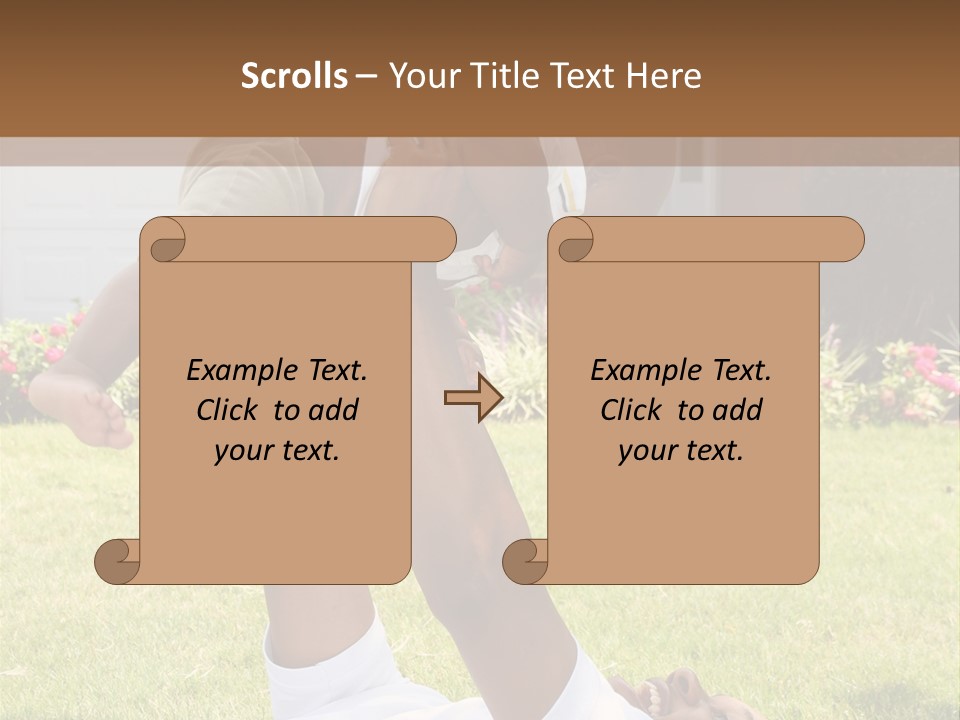 A Couple Of People That Are Laying In The Grass PowerPoint Template