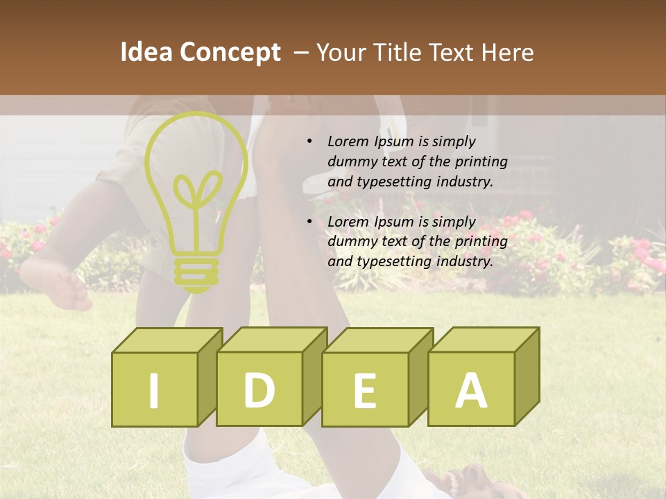 A Couple Of People That Are Laying In The Grass PowerPoint Template