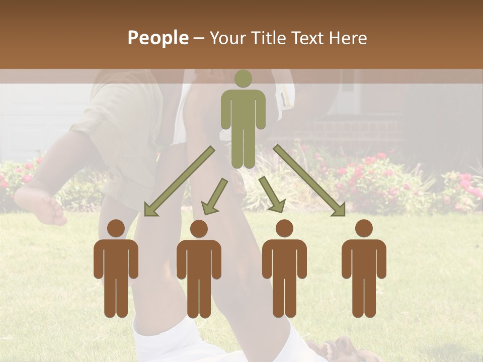 A Couple Of People That Are Laying In The Grass PowerPoint Template