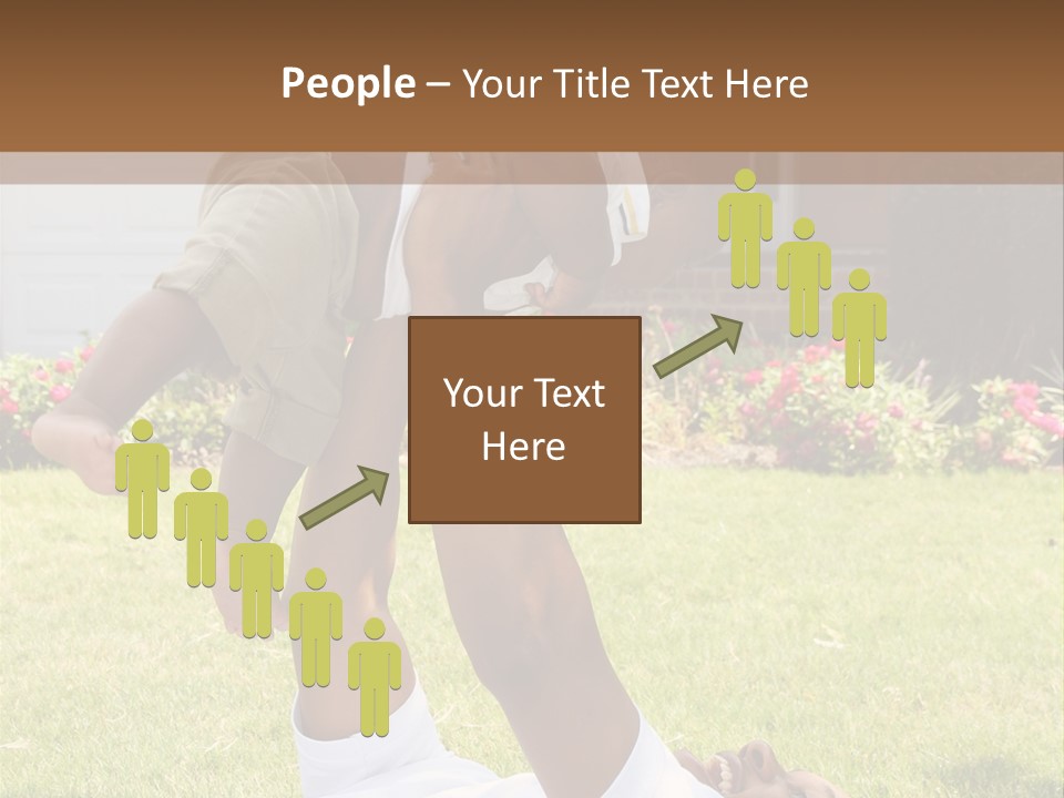 A Couple Of People That Are Laying In The Grass PowerPoint Template