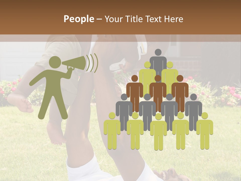 A Couple Of People That Are Laying In The Grass PowerPoint Template